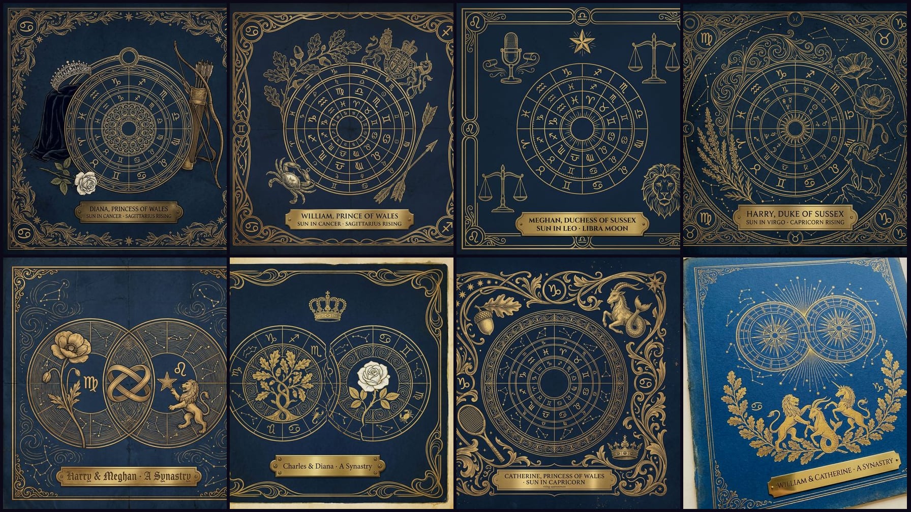 A gallery of WowAstro Star Portraits — example readings